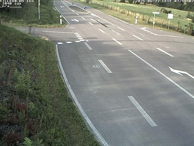 Webcam sur la RD164 à Tilleux. Vue orientée vers Neufchâteau