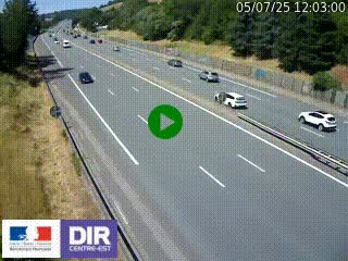Webcam routière à Saint-Etienne-Terrenoire sur la RN88 avant la jonction entre l'A72 et le Boulevard Périphérique de Saint-Etienne