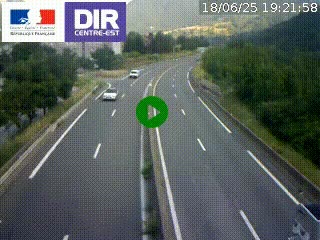 Caméra sur la Nationale 90 (N90) à La Léchère, en direction et à proximité d'Albertville