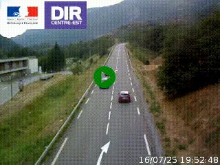 Web cam sur la N90 à Aime, en provenance de Bourg-Saint-Maurice et en direction d'Albertville