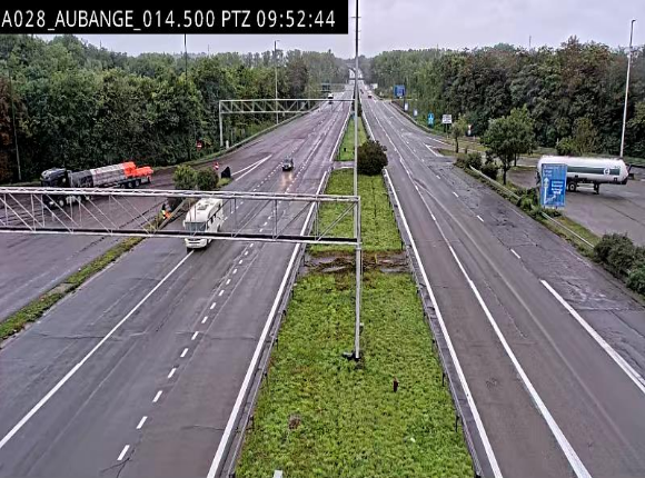 Webcam autoroute Belgique - Aubange - A28 direction Arlon - BK 14