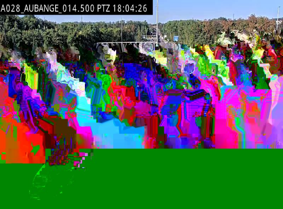 Webcam autoroute Belgique - Aubange - A28 direction Arlon - BK 14