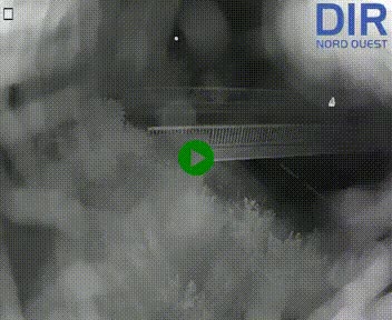Webcam sur A84 à hauteur de Pont-Farcy, au niveau du pont autoroutier sur la Vire, au sud de Saint-Lô