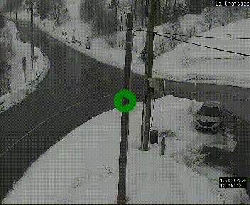 Webcam au carrefour de la croisade, à la jonction entre la N22 et la N320, avant le poste de douane franco-andorrane. Webcam à 1790 mètres d'altitude
