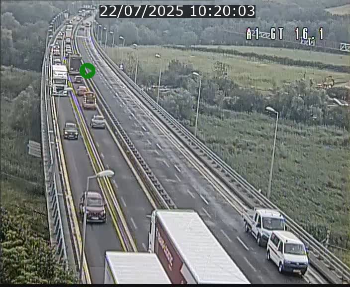 Traffic live webcam Luxembourg Niederanven - A1 direction Allemagne - BK 16.1