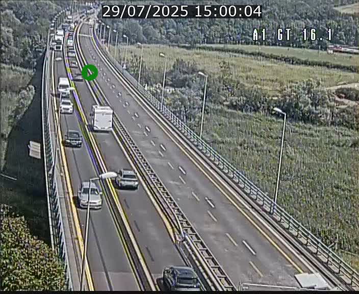 Traffic live webcam Luxembourg Niederanven - A1 direction Allemagne - BK 16.1