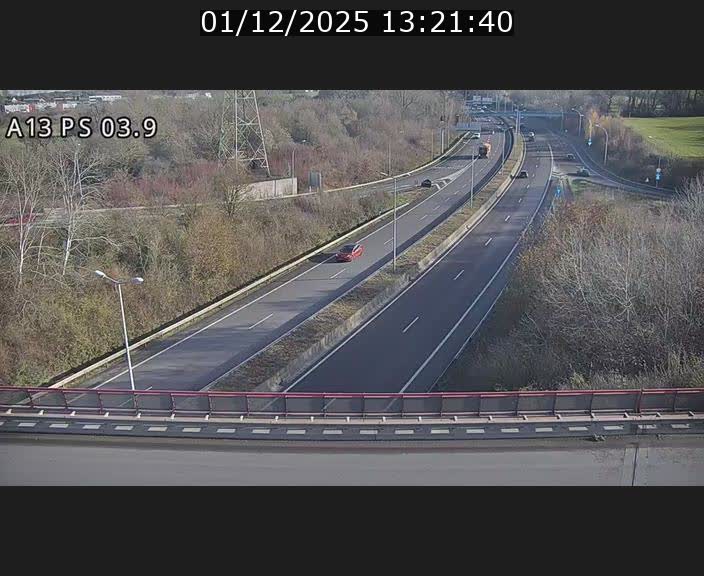 Traffic live webcam Luxembourg Differdange - A13 direction Esch-sur-Alzette - BK 3.9