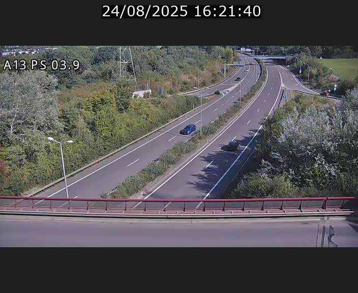 Traffic live webcam Luxembourg Differdange - A13 direction Esch-sur-Alzette - BK 3.9