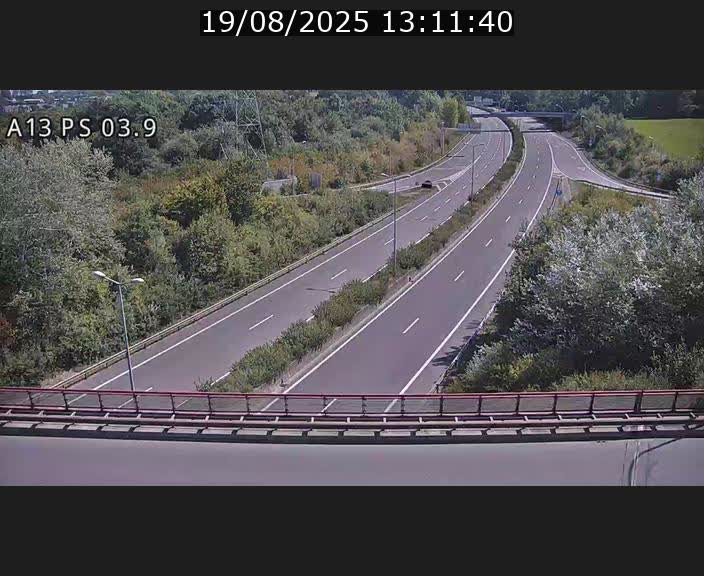 Traffic live webcam Luxembourg Differdange - A13 direction Esch-sur-Alzette - BK 3.9