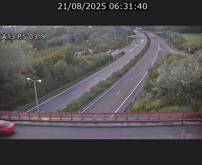 Traffic live webcam Luxembourg Differdange - A13 direction Esch-sur-Alzette - BK 3.9