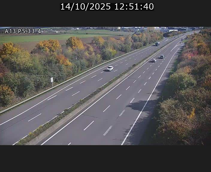 Webcam trafic sur A13 à hauteur de Mondorf-les-Bains en direction d'Altwies