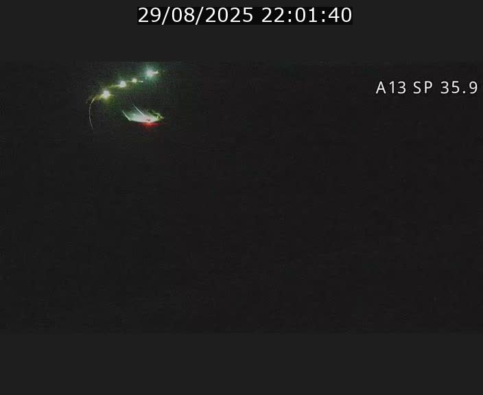 Webcam trafic sur A13 à l'entrée ouest du tunnel Markusbierg à Remerschen. Vue orientée vers Mondorf-les-Bains.