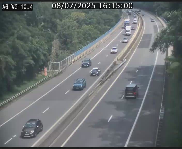 Traffic live webcam Luxembourg Mamer - A6 - BK 10.4 - direction Luxembourg/France/Allemagne