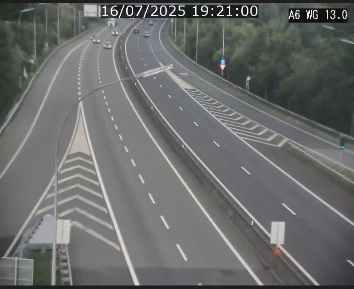 Traffic live webcam Luxembourg Mamer - A6 - BK 13 - direction Luxembourg/France/Allemagne