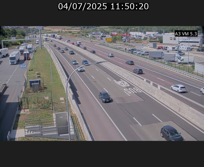 Traffic live webcam Luxembourg Aire de Berchem - A3 - BK 5 - direction France