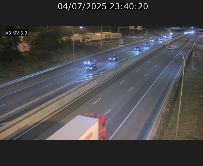 Webcam à l'Aire de Berchem au Luxembourg sur l'A3. Vue orientée vers la France