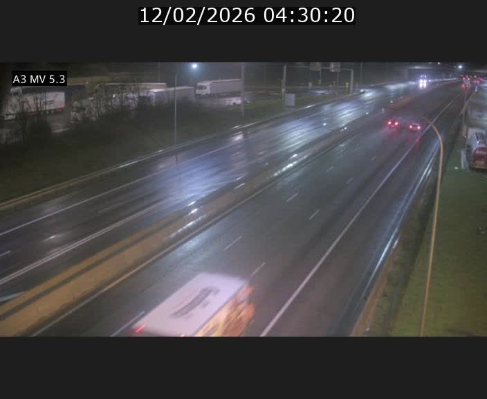 Webcam à l'Aire de Berchem au Luxembourg sur l'A3. Vue orientée vers la France