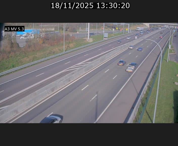 Webcam à l'Aire de Berchem au Luxembourg sur l'A3. Vue orientée vers la France
