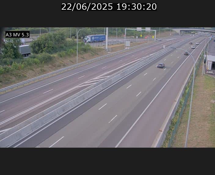Webcam à l'Aire de Berchem au Luxembourg sur l'A3. Vue orientée vers la France