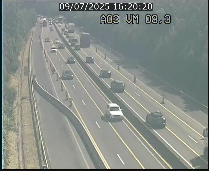 Traffic live webcam Luxembourg Bettembourg - A3 - BK 8.3 - direction France