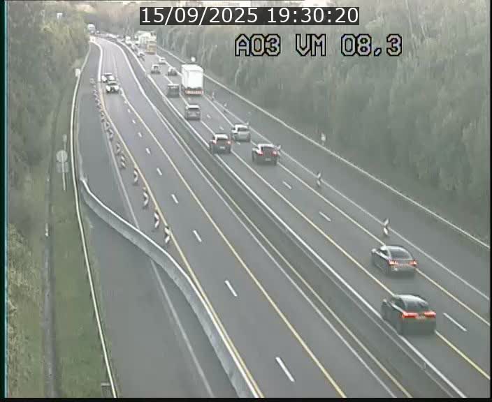 Traffic live webcam Luxembourg Bettembourg - A3 - BK 8.3 - direction France