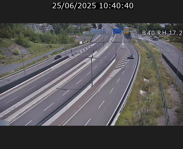 Webcam sur le contournement d'Esch Belval à hauteur de la sortie Université de Luxembourg. Vue orientée vers Luxembourg