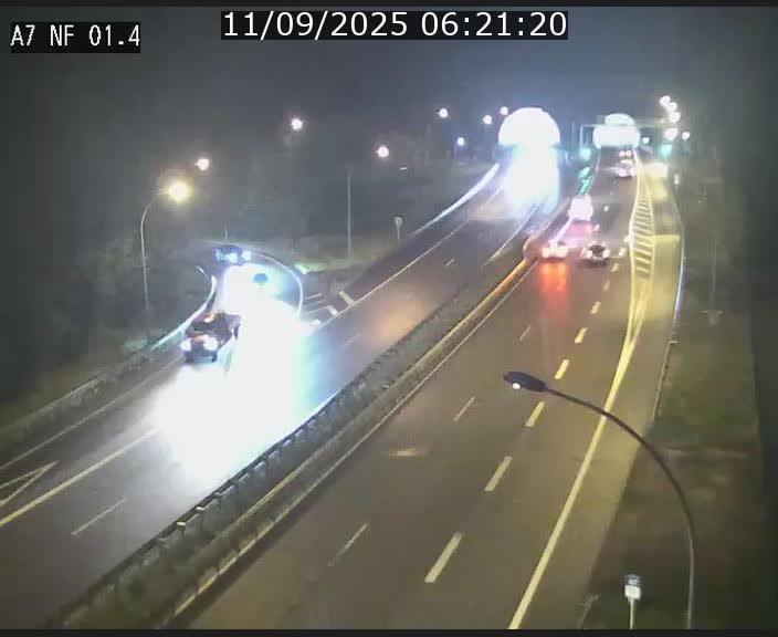 Caméra autoroute Luxembourg A7 - Echangeur Waldhaff - direction Tunnel Stafelter
