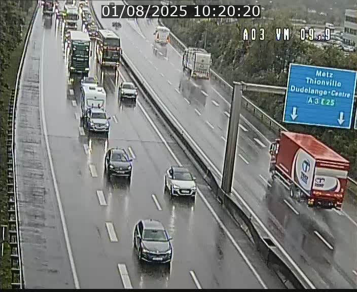 Webcam Autoroute à la Croix de Bettembourg - A3 - BK 9.9 - direction France