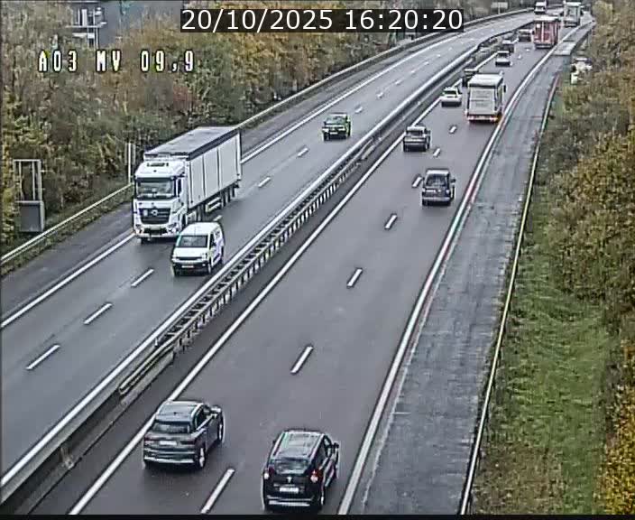 Webcam Autoroute à la Croix de Bettembourg - A3 - BK 9.9 - direction Luxembourg-Ville