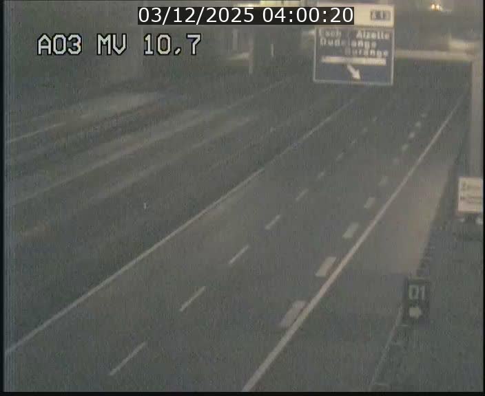 Traffic live webcam Luxembourg Croix de Bettembourg - A3 - BK 10.7 - direction France