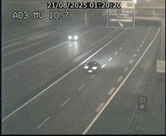 Traffic live webcam Luxembourg Croix de Bettembourg - A3 - BK 10.7 - direction France