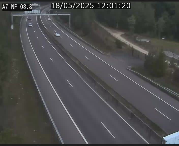 Webcam autoroute A7 au Luxembourg à la sortie du Tunnel Stafelter vers le Nord