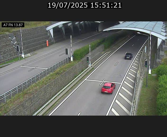 Caméra trafic Luxembourg - A7, Tunnel Gousselerbierg, entrée nord, direction Lorentzweiler