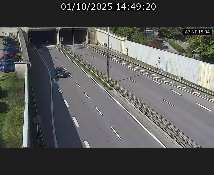 Caméra trafic Luxembourg - A7, Tunnel Mersch, entrée sud, direction Ettelbruck