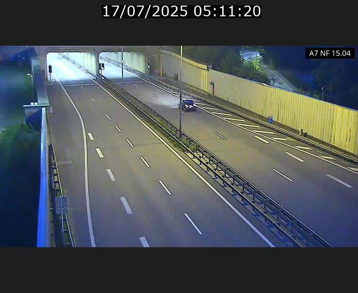 Caméra trafic Luxembourg - A7, Tunnel Mersch, entrée sud, direction Ettelbruck