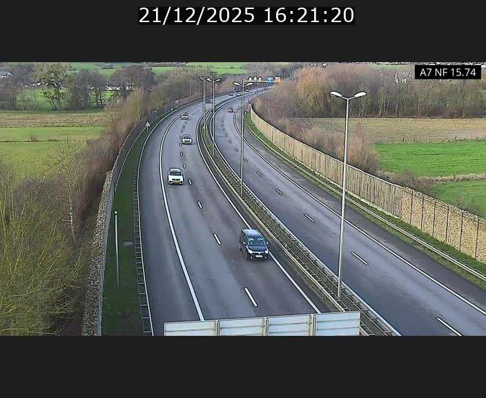 Caméra trafic Luxembourg - A7, Tunnel Mersch, entrée nord, direction Lorentzweiler