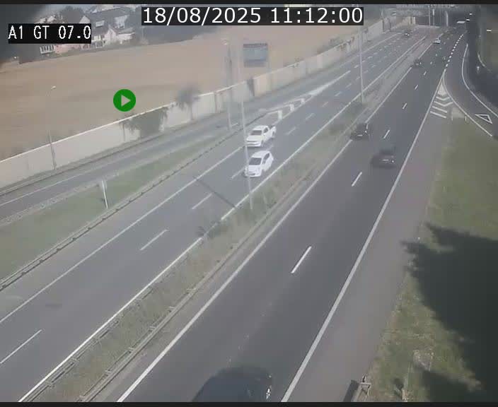 Traffic live webcam Luxembourg Cents - A1 direction Kirchberg - BK 7