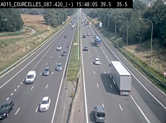 Webcam autoroute Belgique - Viesville - E42 direction Mons - BK 84.35