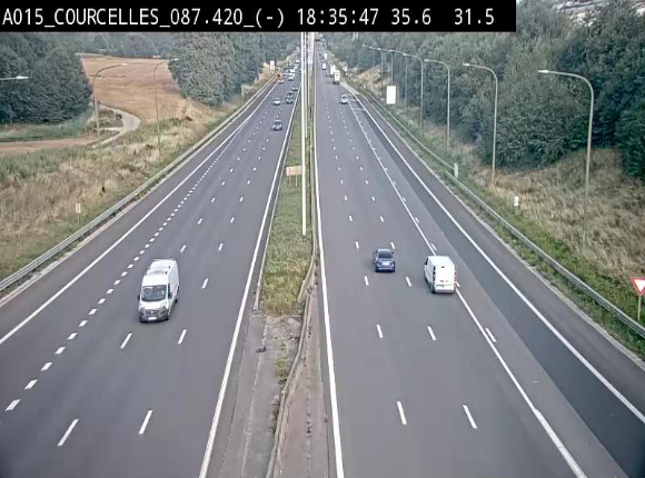 Webcam autoroute Belgique - Viesville - E42 direction Mons - BK 84.35