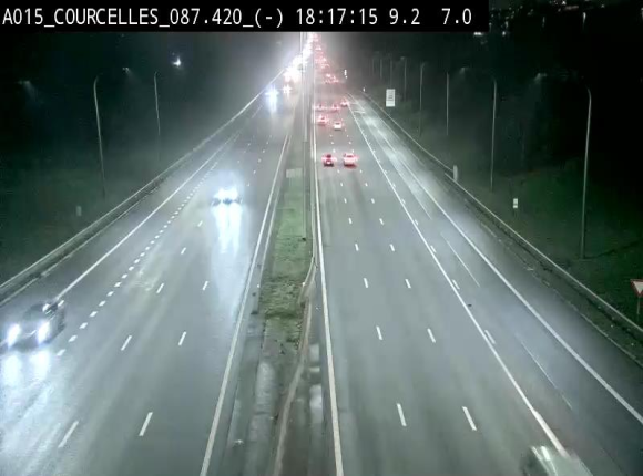 Webcam autoroute Belgique - Viesville - E42 direction Mons - BK 84.35