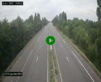 Webcam routière à la fin de la N10, en périphérique ouest d'Angouleme, proche de la jonction avec l'A10