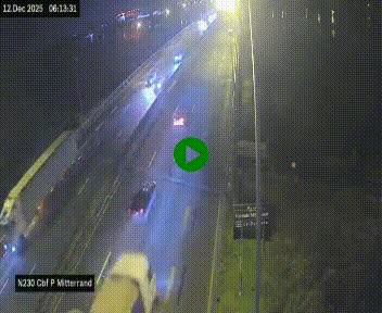 Webcam sur le périphérique de Bordeaux à l'est de la ville. Caméra située sur le Pont Mitterand sur la N230
