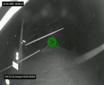 Webcam au col du Somport, côté français, sur la N134, dans les Pyrénées, en direction de l'Espagne, à 1632 mètres d'altitude