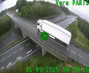 Clone of Caméra routière sur l'autoroute A20 au nord de Limoges, à la jonction avec la N520. Vue orientée vers Paris