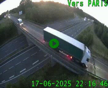 Clone of Caméra routière sur l'autoroute A20 au nord de Limoges, à la jonction avec la N520. Vue orientée vers Paris