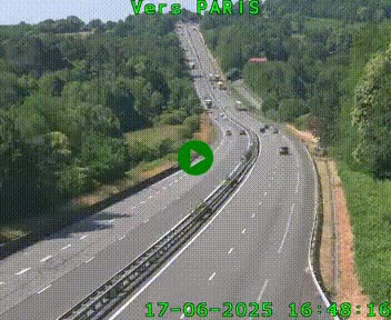 Caméra routière sur l'autoroute A20 à Bessines-sur-Gartempe. Vue orientée vers Paris