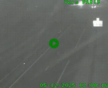 Caméra routière sur l'autoroute A20 au nord de Limoges, à la jonction avec la N520. Vue orientée vers Paris