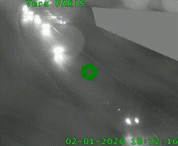 Caméra routière sur l'autoroute A20 à Saint-Pardoux-l'Ortigier, à la jonction avec l'A89. Vue orientée vers Paris