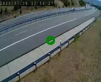 Caméra autoroutière France - A75, Engayresque, entre Millau et Séverac-le-Chateau, en direction de Montpellier