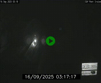 Webcam sur la N165 après le Pont de l'Iroise, à l'entrée de Brest
